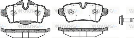 Колодки гальмівні диск. задн. (Remsa) Mini Cooper, One, Clubman 08> (P12443.00) WOKING P1244300