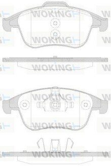 Колодки гальмівні диск. перед. (Remsa) Renault Scenic III Grand Scenic III Megane III 2,0TCe (P12503.30) WOKING P1250330