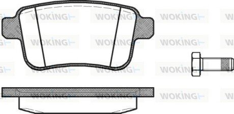 Тормозной колодки диск. задн. (выр-во Remsa) Mercedes-benz Citan (415) 1.5d 12- (P12523.00) WOKING P1252300