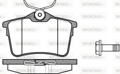 Колодки гальмівні диск. задн. (Remsa) Citroen Berlingo II (08-), Peugeot Partner II (08-), 308 I (07-) (P12823.00) WOKING P1282300