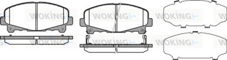 Тормозной колодки диск. перед. (выр-во Remsa) Honda Accord 08> 15> (P12903.02) WOKING P1290302