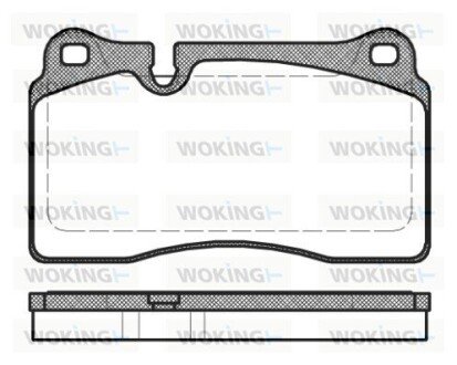 Тормозной колодки диск. перед. (выр-во Remsa) Audi A3 sportback 2.5 04-13,Audi Tt 2.5 06-14 (P13003.30) WOKING P1300330