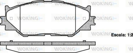 Колодки гальмівні диск. перед. (Remsa) Lexus IS 05> 13> (P13013.00) WOKING P1301300