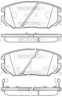 Тормозной колодки диск. перед. (выр-во Remsa) Hyundai Tucson 2.0 04-10,Hyundai Tucson 2.7 04-10 (P13043.12) WOKING P1304312