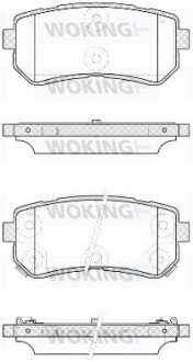 Тормозной колодки диск. задн. (выр-во Remsa) Hyundai Ix20 1.4 10-,Hyundai Ix20 1.6 10- (P13093.42) WOKING P1309342