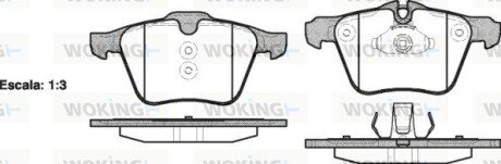 Колодки гальмівні диск. перед. (Remsa) Ford Mondeo IV 2,5i Volvo S60 S80 (P13173.00) WOKING P1317300