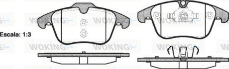 Тормозной колодки диск. перед. (выр-во Remsa) Ford Mondeo IV S-max Galaxy / PSA 508 407 (P13193.00) WOKING P1319300