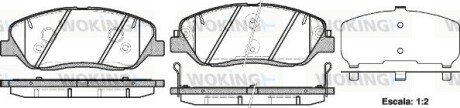 Тормозной колодки диск. перед. (выр-во Remsa) Hyundai Genesis 3.8 08-14,Hyundai Santa fe ii 2.0 05-12 (P13263.02) WOKING P1326302