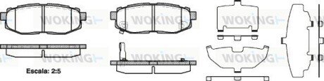 Колодки гальмівні диск. задн. (Remsa) Subaru Forester 13> / Legasy, Outback 09> / Tribeca 06> (P13283.01) WOKING P1328301