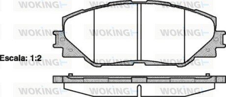 Тормозной колодки диск. перед. (выр-во Remsa) Toyota Auris (06-12), Rav4 (06-12) (12-15) (P13343.00) WOKING P1334300