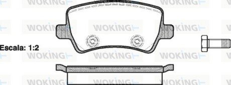 Тормозной колодки диск. задн. (выр-во Remsa) Ford Galaxy 1.6 06-15,Ford Galaxy 1.8 06-15 (P13363.00) WOKING P1336300