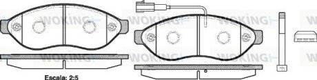 Тормозной колодки диск. перед. (выр-во Remsa) Citroen Jumper 2.2 06-,Citroen Jumper 3.0 06- (P13373.01) WOKING P1337301