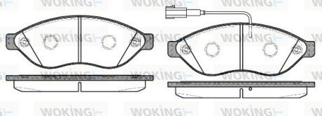 Колодки гальмівні диск. перед. (Remsa) PSA Jumper Boxer 06> 11> 15>, Fiat Ducato 06> 11> (P13373.12) WOKING P1337312