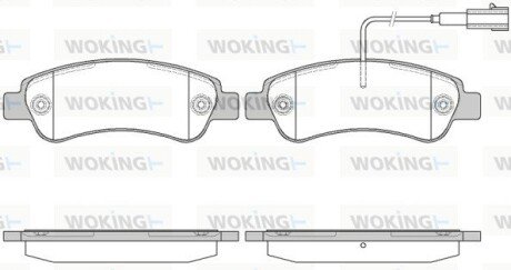 Тормозной колодки диск. задн. (выр-во Remsa) Citroen Jumper 2.0 06-,Citroen Jumper 2.2 06- (P13383.02) WOKING P1338302