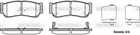 Колодки гальмівні диск. задн. (Remsa) Hyundai H-1 cargo 2.5 08-,Hyundai H-1 travel 2.5 08- (P13393.02) WOKING P1339302