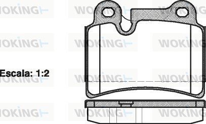 Тормозной колодки диск. задн. (выр-во Remsa) VW Touareg I Brembo ver. (P13403.00) WOKING P1340300