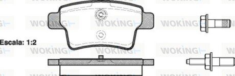 Колодки гальмівні диск. задн. (Remsa) Citroen C4 grand picasso i 1.6 06-,Citroen C4 grand picasso i 1.8 06- (P13413.00) WOKING P1341300 (фото 1)