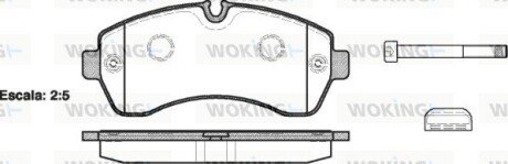 Колодки гальмівні диск. перед. (Remsa) Mercedes-benz Sprinter 46-t 3.0 06-,Mercedes-benz Sprinter 5-t 1.8 06- (P13433.00) WOKING P1343300