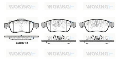 Тормозные колодки пер. Megane 09-/Duster 10-/Dokker 13- WOKING P13483.10