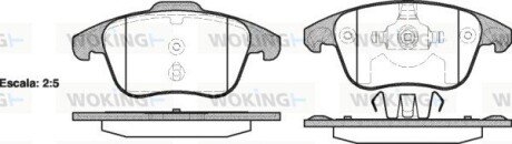 Колодки гальмівні диск. перед. (Remsa) PSA C4 Picasso, Grand Picasso 08>13 / DS4 DS5 12> (P13493.00) WOKING P1349300