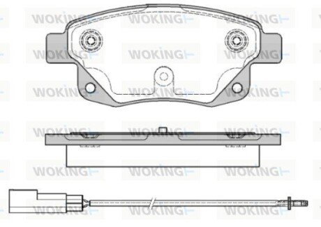 Колодки гальмівні диск. задн. (Remsa) Ford Tourneo connect 1.8 02-13,Ford Transit 2.2 06-14 (P13523.01) WOKING P1352301 (фото 1)