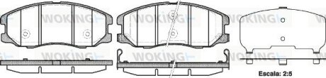 Тормозные колодки пер. Chevrolet Captiva 06- (akebono) WOKING P13613.12