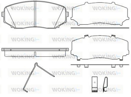 Колодки гальмівні диск. перед. (Remsa) Mazda CX-7 CX-9 07> / Ford Edge 08> 10> / Mitsubishi Pajero Sport III 2,4d 15> (P13673.02) WOKING P1367302