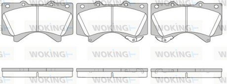 Тормозной колодки диск. перед. (выр-во Remsa) Toyota LC200 LC150, Lexus LX570 GX460 (P13713.02) WOKING P1371302