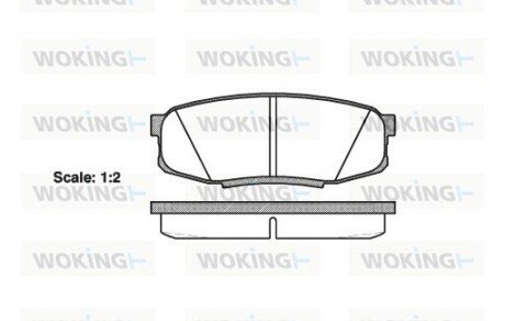 Колодки гальмівні диск. задн. (Remsa) Toyota LC200 LC150 / Lexus LX570 GX460 (P13723.00) WOKING P1372300