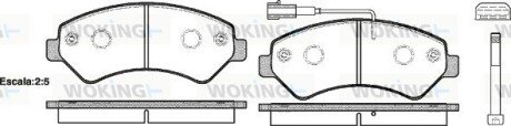 Тормозной колодки диск. перед. (выр-во Remsa) Citroen Jumper 2.2 06-,Citroen Jumper 3.0 06- (P13753.01) WOKING P1375301