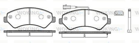 Тормозной колодки диск. перед. (выр-во Remsa) PSA Boxer Jumper Ducato 11> (P13753.12) WOKING P1375312