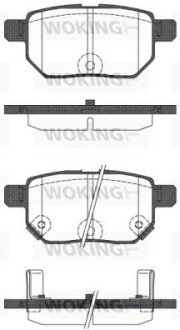 Колодки гальмівні диск. задн. (Remsa) Lexus Ct (zwa10_) 1.8 10-,Toyota Auris 1.8 06-12 (P13863.22) WOKING P1386322