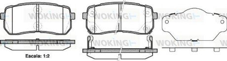 Тормозной колодки диск. задн. (выр-во Remsa) Hyundai H-1 cargo 2.5 08-,Hyundai H-1 travel 2.5 08- (P13883.02) WOKING P1388302