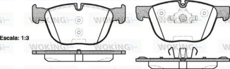 Колодки гальмівні диск. перед. (Remsa) Bmw X5 2.0 13-,Bmw X5 3.0 06-13,Bmw X5 3.0 13- (P13973.00) WOKING P1397300