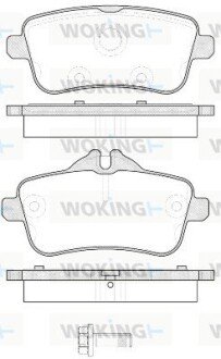 Тормозной колодки диск. задн. (выр-во Remsa) MB ML166 GLE166 GLS166 (P14033.00) WOKING P1403300