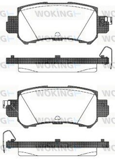 Колодки гальмівні диск. задн. (Remsa) Mazda Cx-5 2.0 11-,Mazda Cx-5 2.2 11- (P14073.00) WOKING P1407300