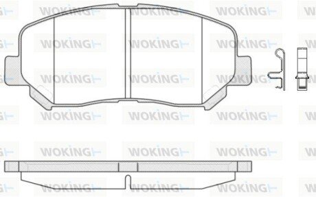 Тормозной колодки диск. перед. (выр-во Remsa) Mazda Cx-5 2.0 11-,Mazda Cx-5 2.2 11- (P14133.02) WOKING P1413302