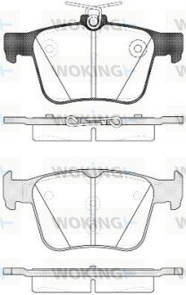 Тормозной колодки диск. задн. (выр-во Remsa) Audi A3 2.0 12-,Audi A3 limousine 2.0 13- (P14163.10) WOKING P1416310