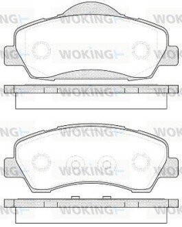 Тормозные колодки пер. C-Elysee/C4/301/308 II 12- (Mando) WOKING P14303.00