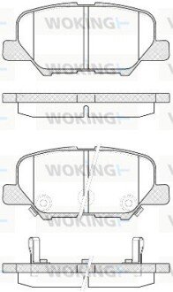 Тормозной колодки диск. задн. (выр-во Remsa) Citroen C4 aircross 1.6 10-,Citroen C4 aircross 1.8 10- (P14363.02) WOKING P1436302