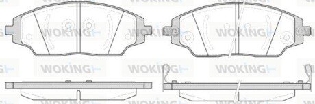 Колодки гальмівні диск. перед. (Remsa) Chevrolet Aveo T300 (P14373.02) WOKING P1437302