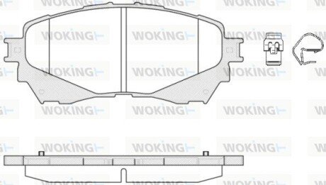 Колодки гальмівні диск. перед. (Remsa) Mazda 6 (12-) (P14383.04) WOKING P1438304 (фото 1)