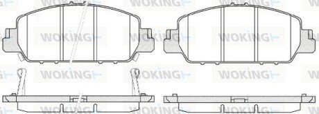 Тормозной колодки диск. перед. (выр-во Remsa) Honda HR-V 15> / Accord 3,5i 12> (P14483.02) WOKING P1448302