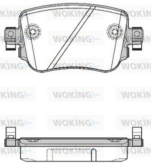 Тормозной колодки диск. задн. (выр-во Remsa) Audi A1 2.0 10-,Audi A1 sportback 2.0 11- (P14493.08) WOKING P1449308