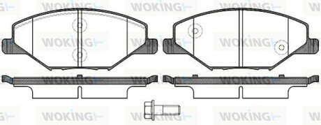 Тормозные колодки пер. Skoda Fabia II-III 11- /VW Polo 10- (TRW) WOKING P14533.00