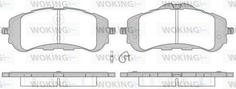 Колодки гальмівні диск. перед. (Remsa) Peugeot 308 ii 1.2 13-,Peugeot 308 ii 1.6 13- (P14593.00) WOKING P1459300