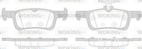 Колодки гальмівні диск. задн. (Remsa) Peugeot 308 ii 1.2 13-,Peugeot 308 ii 1.6 13- (P14633.00) WOKING P1463300