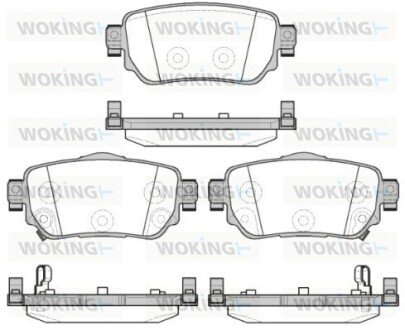 Тормозные колодки зад. Nissan X-Trail/Qashqai II 13- (TRW) WOKING P14823.02