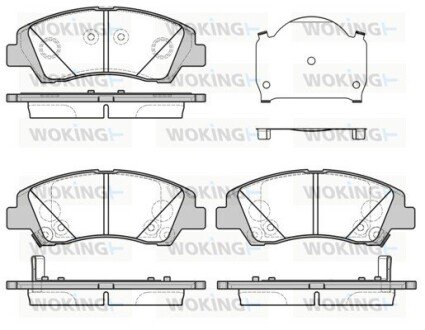 Тормозные колодки пер. Hyundai i10 1.0-1.2 13- WOKING P14833.02