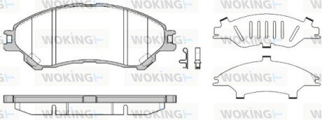 Тормозной колодки диск. перед. (выр-во Remsa) Suzuki SX4 S-Cross (13-), Vitara (15-) (P14893.02) WOKING P1489302